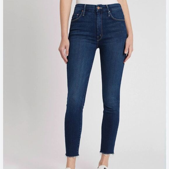 MOTHER High Waisted Looker Ankle Fray Jeans Size 25 - Picture 6 of 14